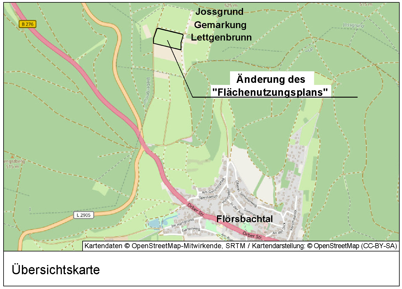 Änderung des Flächennutzungsplans der Gemeinde Jossgrund im Parallelverfahren zum Bebauungsplan „Freiflächenphotovoltaikanlage Lettgenbrunn“